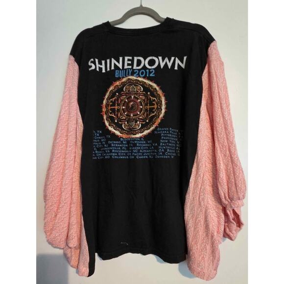 One-of-a-Kind Shinedown 2012 Tour Tee with Flowy Boho Kimono Sleeves - Picture 1 of 3